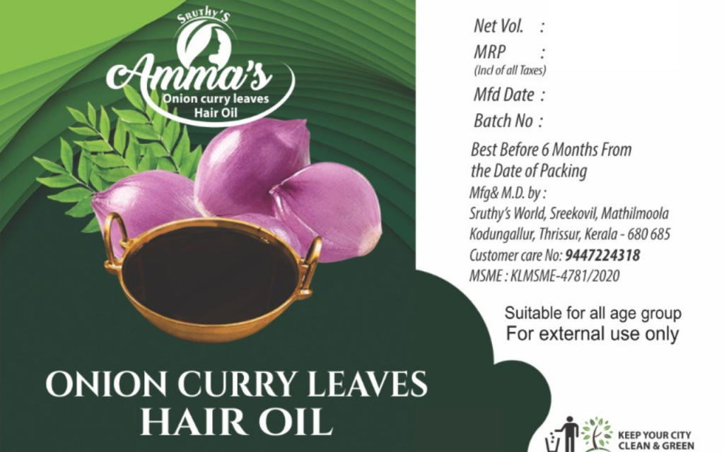 ONION CURRY LEAVES HAIR OIL Sruthy's World